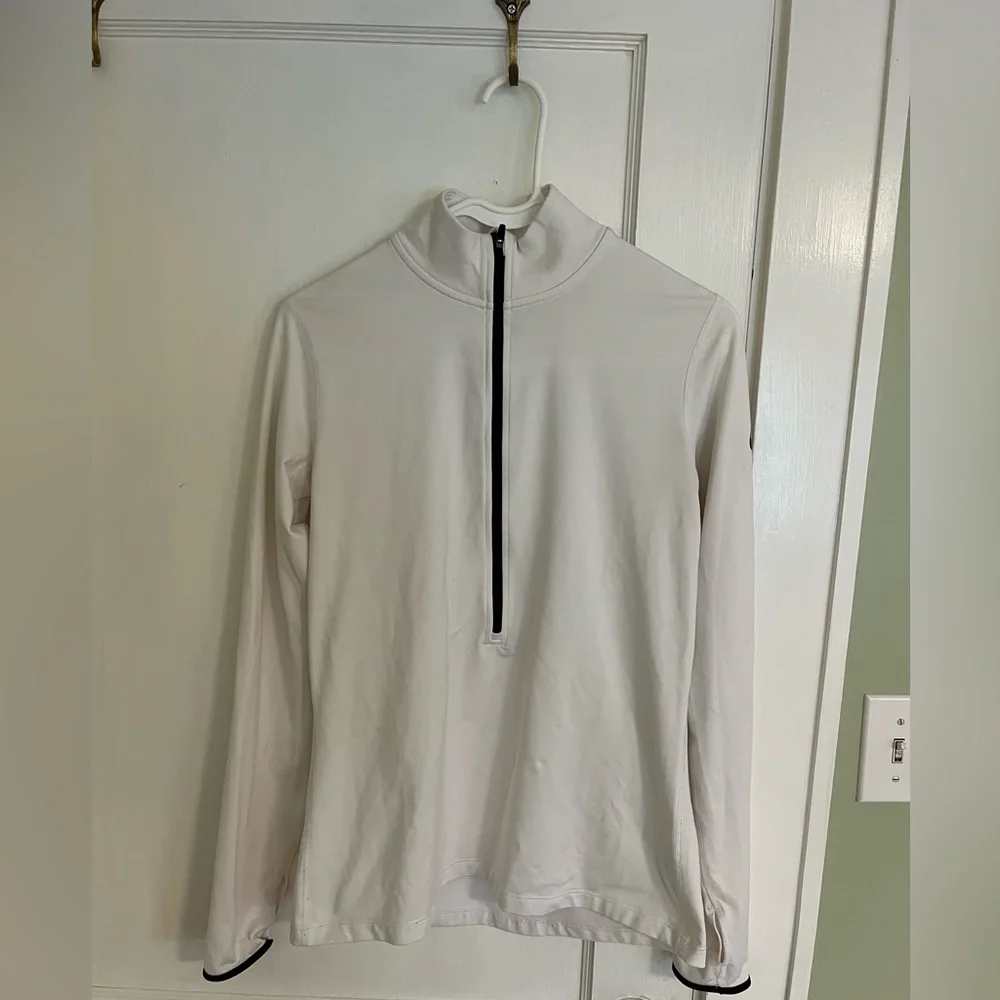 Nike Women's White Zip-Up Sweatshirt - Picture 2 of 4